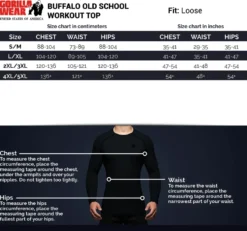 Gorilla Wear Buffalo Old School Workout T-Shirt - Zwart/Grijs