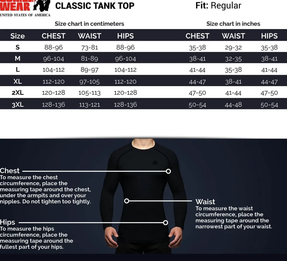 Gorilla Wear Classic Tank Top - Wit