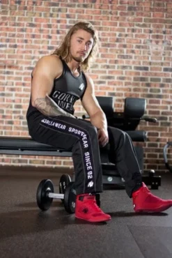 Gorilla Wear Functional Mesh Trainingsbroek - Zwart/Rood