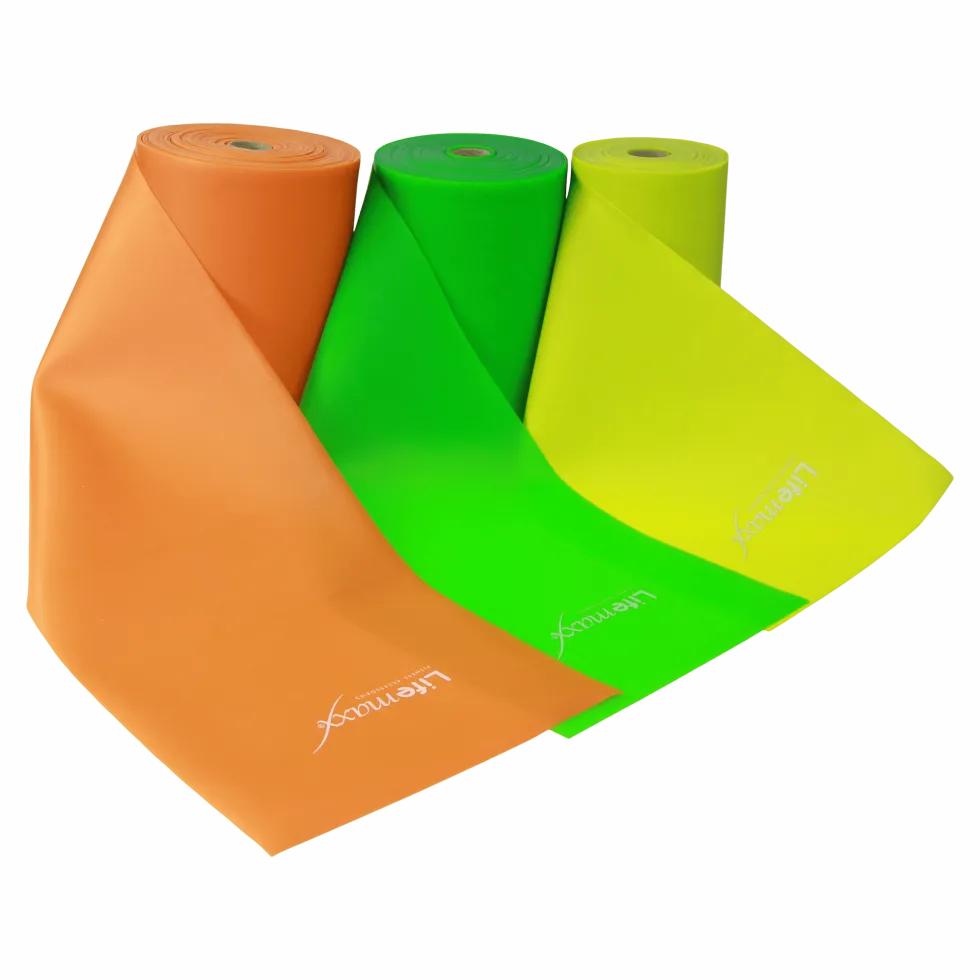 Lifemaxx Flex Band - Licht - 12 meter - Geel