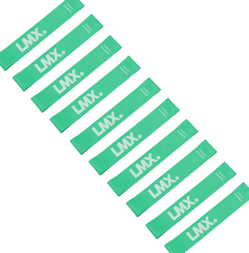 Lifemaxx LMX Mini Weerstandsband - Sterk - Blauw - 10 stuks