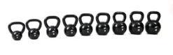 Muscle Power Gietijzeren Kettlebell - Zwart - 32 kg