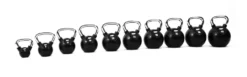 Muscle Power Rubberen Kettlebell - Zwart - 24 kg