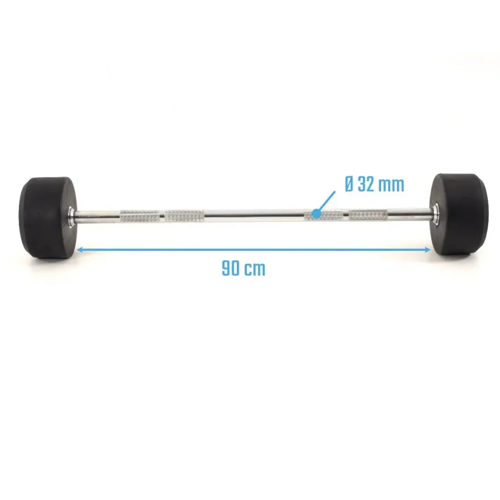 Muscle Power Vaste Halterstang Rubber - 35 kg