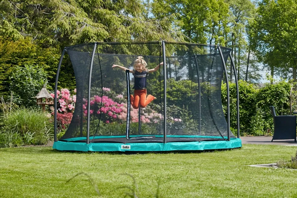 Salta Comfort Edition Ground Trampoline met Veiligheidsnet - 366 cm - Groen