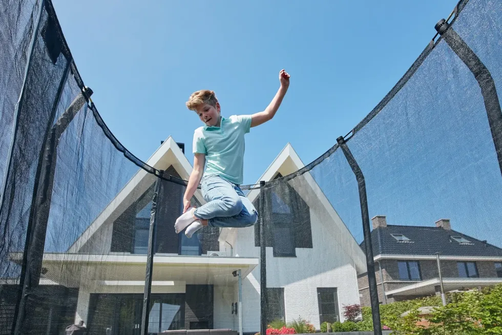 Salta Premium Ground Trampoline met Veiligheidsnet - 305 x 214 cm - Groen