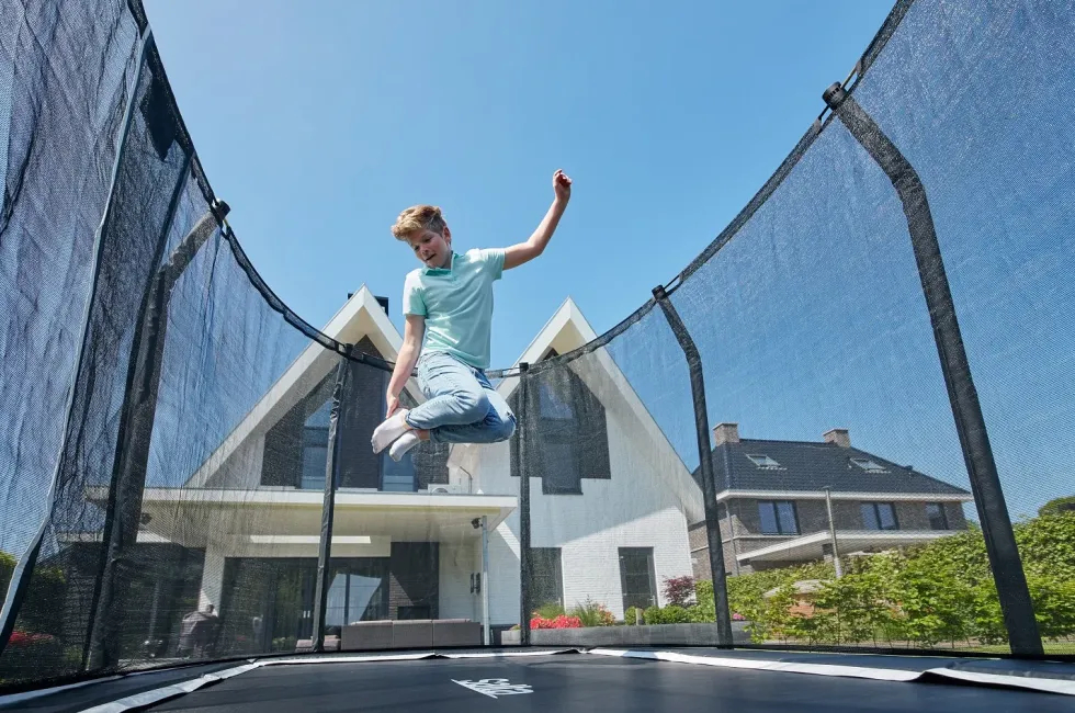 Salta Premium Ground Trampoline met Veiligheidsnet - 305 x 214 cm - Zwart