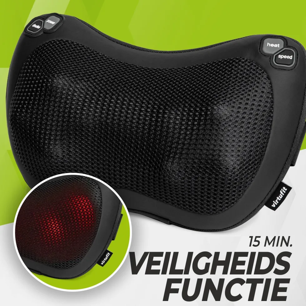 VirtuFit Draadloos Massagekussen Pro - Met Warmtefunctie