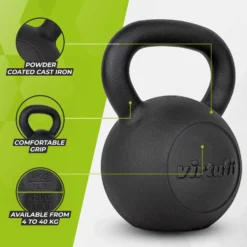 VirtuFit Kettlebell Pro - Kettle Bell - Gietijzer - 12 kg