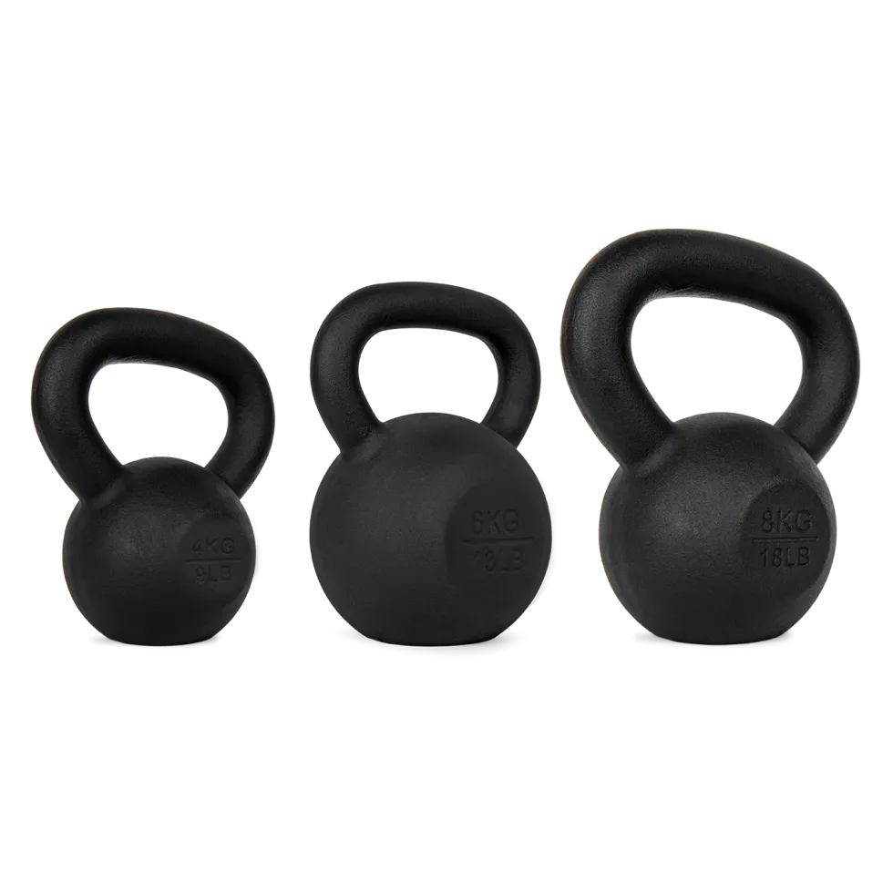 VirtuFit Kettlebell Set Gietijzer 4-6-8 kg