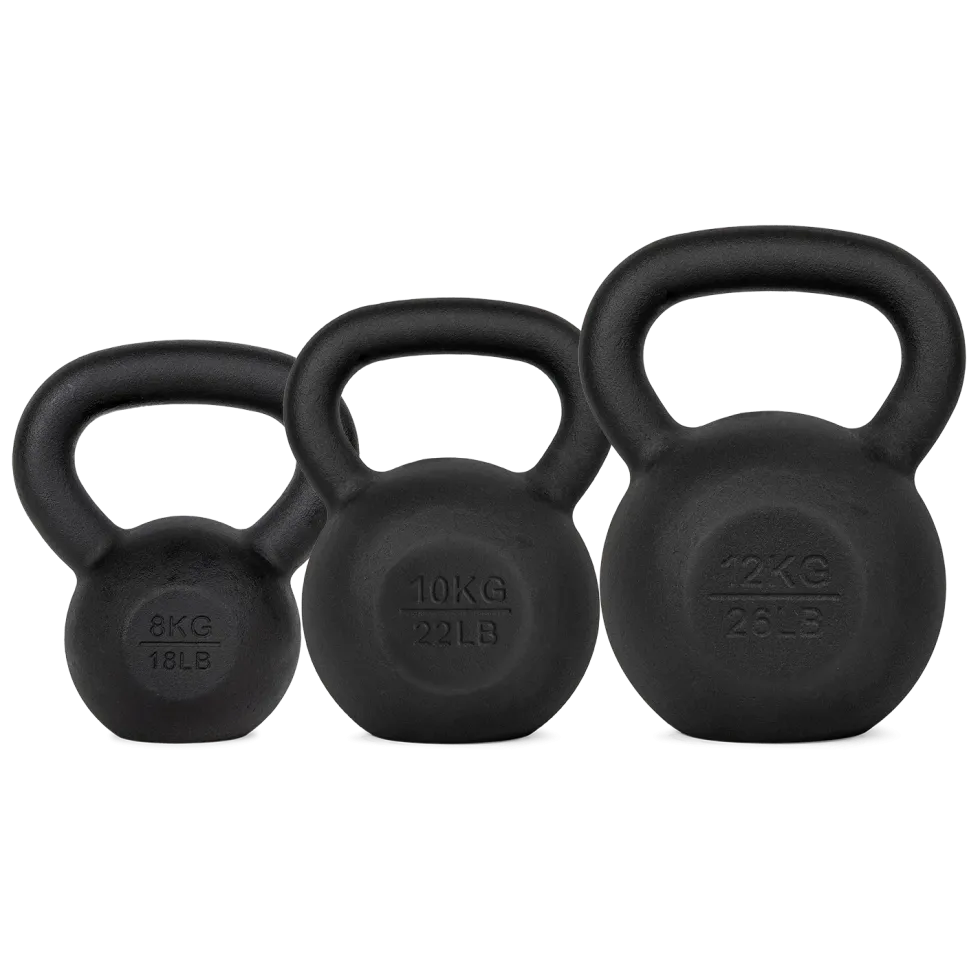 VirtuFit Kettlebell Set Gietijzer 8-10-12 kg