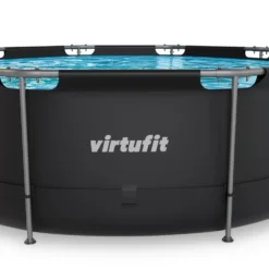 VirtuFit Rond Zwembad - Ø366 x 100 cm - Antraciet - Inclusief Filterpomp