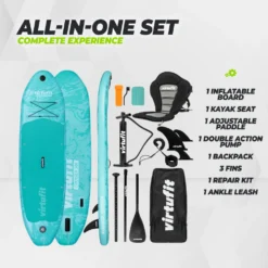 VirtuFit Supboard Cruiser 305 - Sand Beige - Met Kajak zitje, accessoires en draagtas
