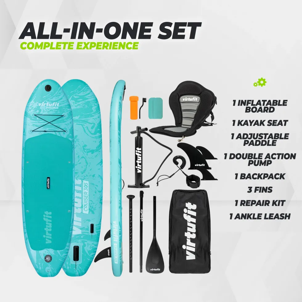 VirtuFit Supboard Cruiser 305 - Sand Beige - Met Kajak zitje, accessoires en draagtas