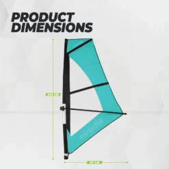 Virtufit Supboard Surfer 305 - Turquoise - Inclusief Windzeil en accessoires